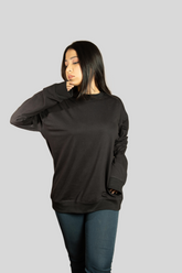 Plain full sleeve oversize tshirts(Black)