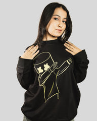 Dab full sleeve oversize tshirt(Black)