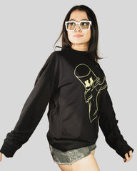 Dab full sleeve oversize tshirt(Black)