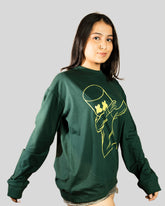 Dab full sleeve oversize tshirt(Green)