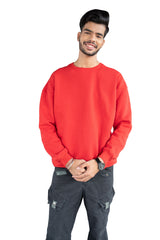 Men’s red oversize sweatshirt