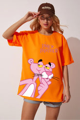 Cute Pink Panther Printed Tshirt for women