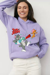 Tom and Jerry Printed Hoodie