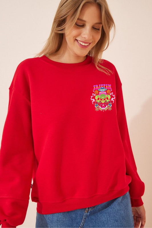 Trippin printed oversize sweatshirt