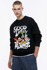 Good times always printed oversize sweatshirt