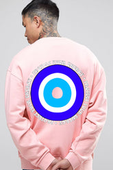 Evil eye printed oversize sweatshirt