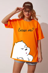 White Panda Oversize T-shirt for women