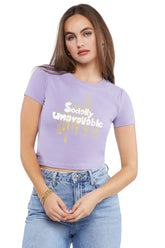 Crop: Socially Tee for women