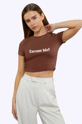 Crop: EXCUSE ME TEE