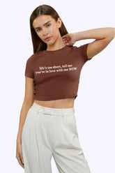 Crop: Love Me Tee for women