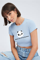 Crop: Panda Tee for women