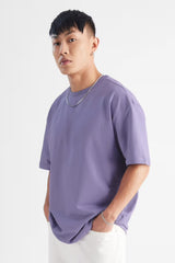 Basic Lavender Oversized T-shirt for men