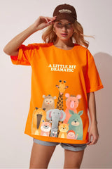 Animal Printed Oversize Tee