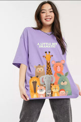 Animal Printed Oversize Tee