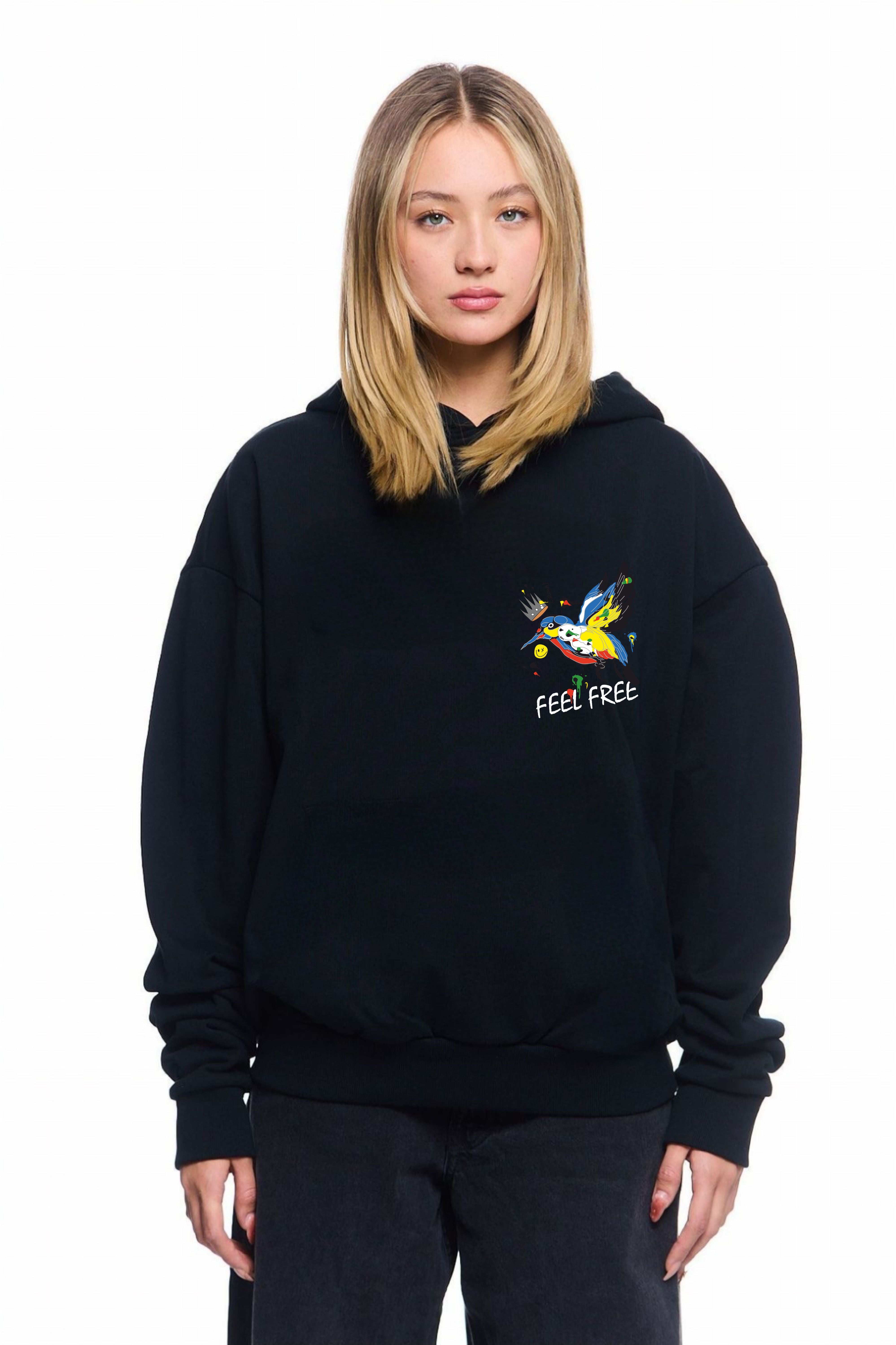 Feel Free Printed HOODIE