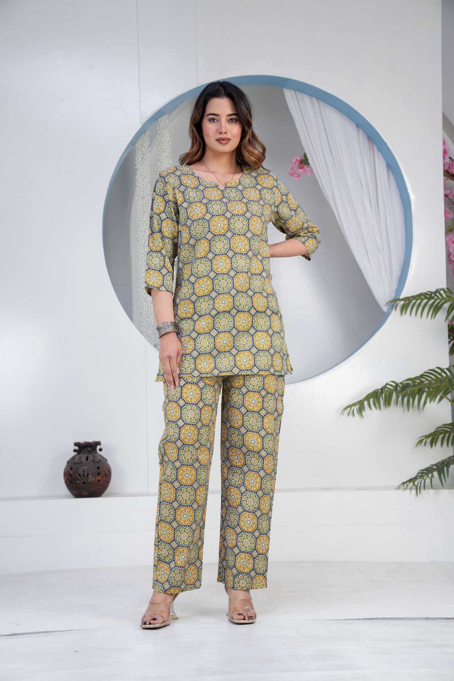 Printed Cord Set for women