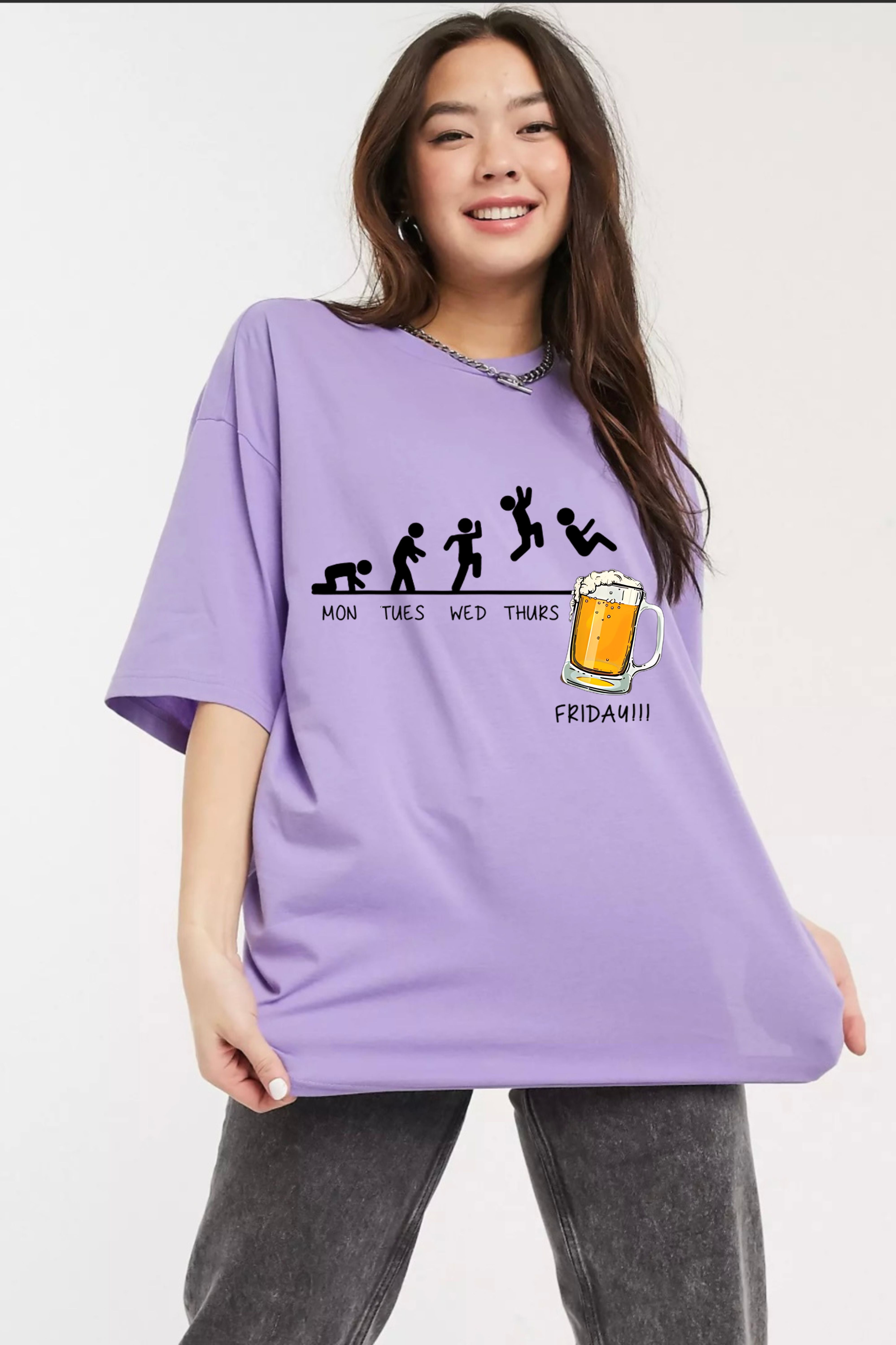 Friday chill mode on oversize t-shirt