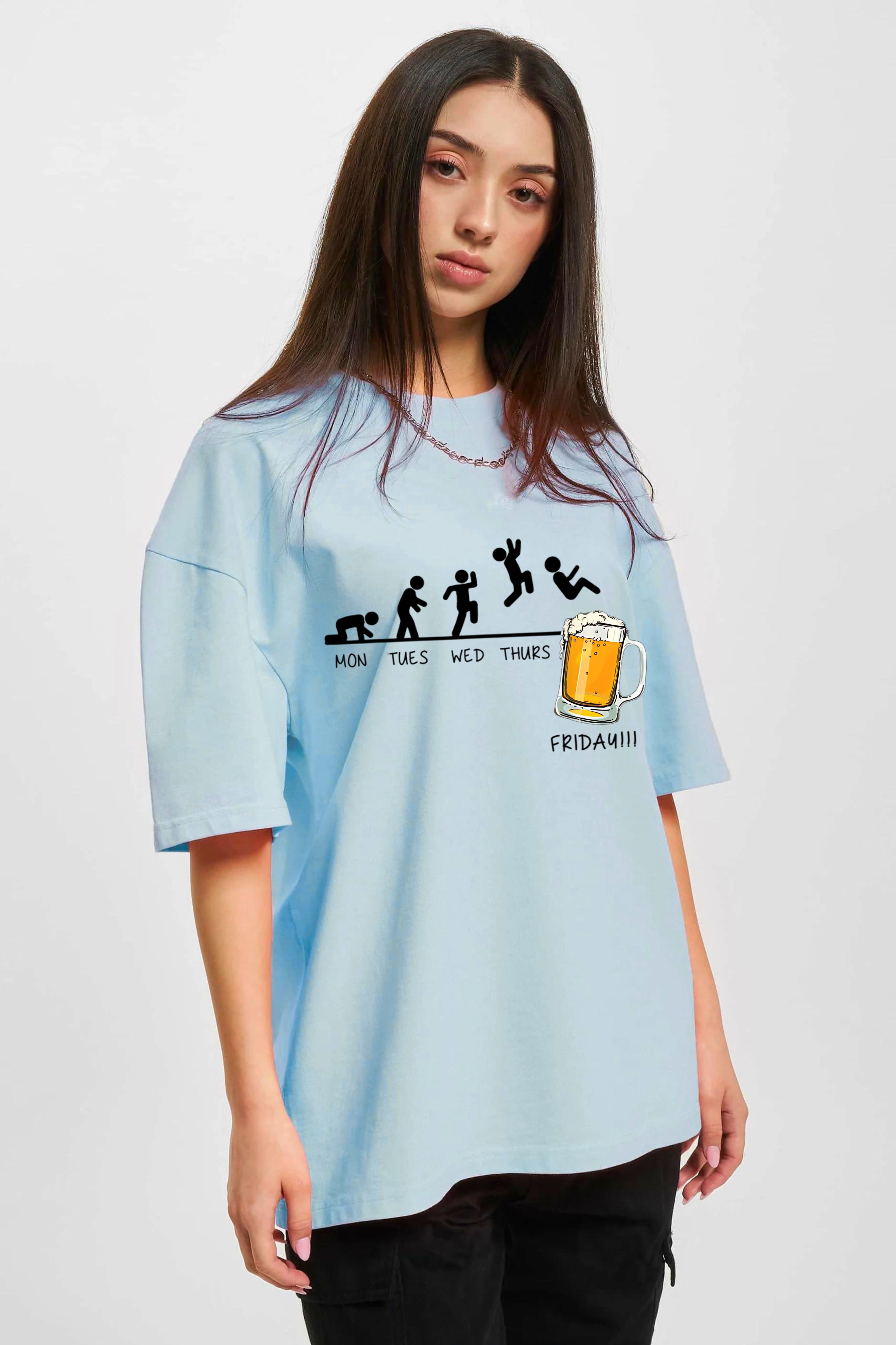 Friday chill mode on oversize t-shirt