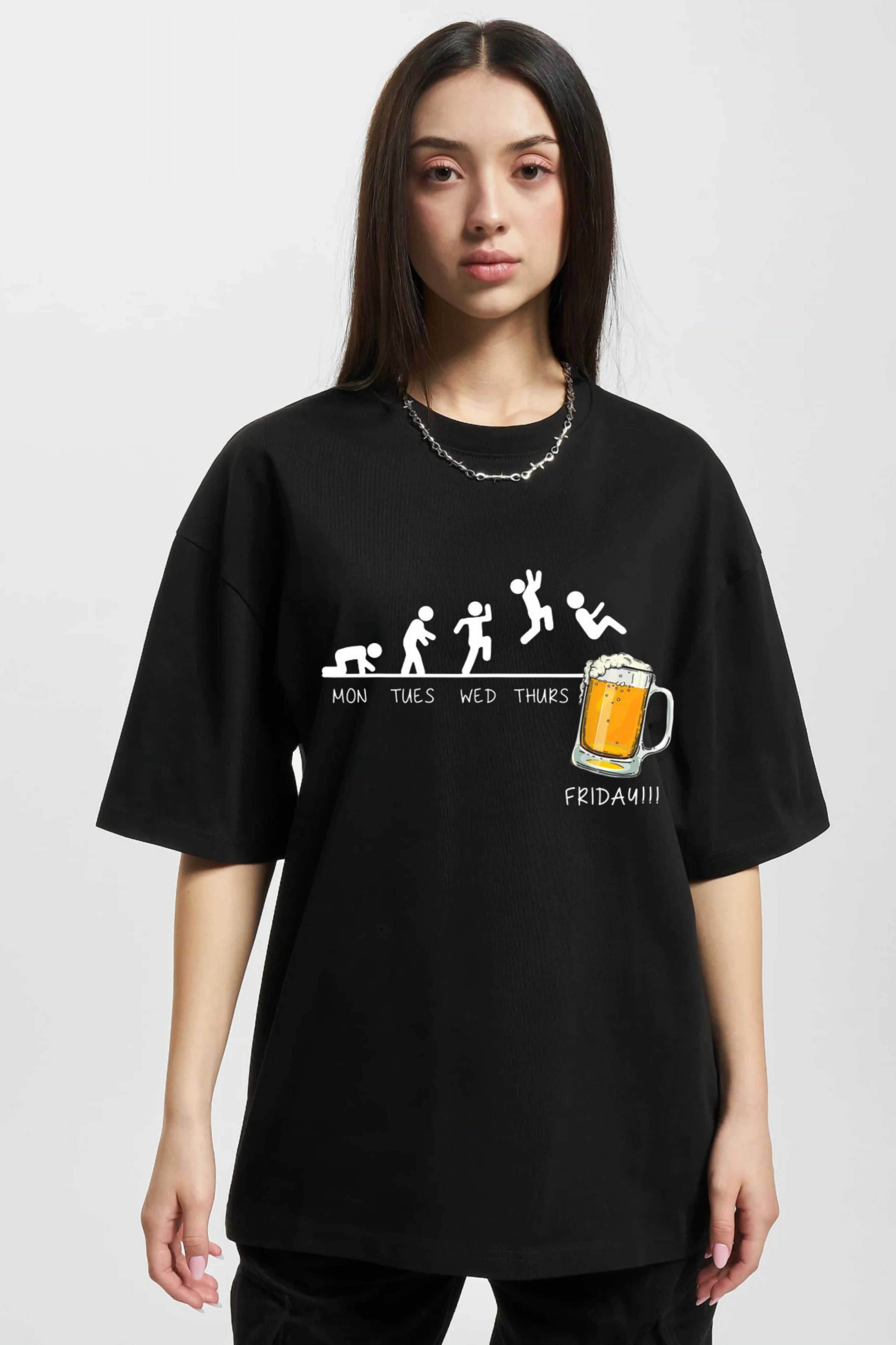 Friday chill mode on oversize t-shirt