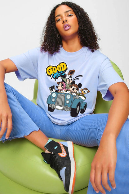 Mickey Vibes Printed T-shirt for women