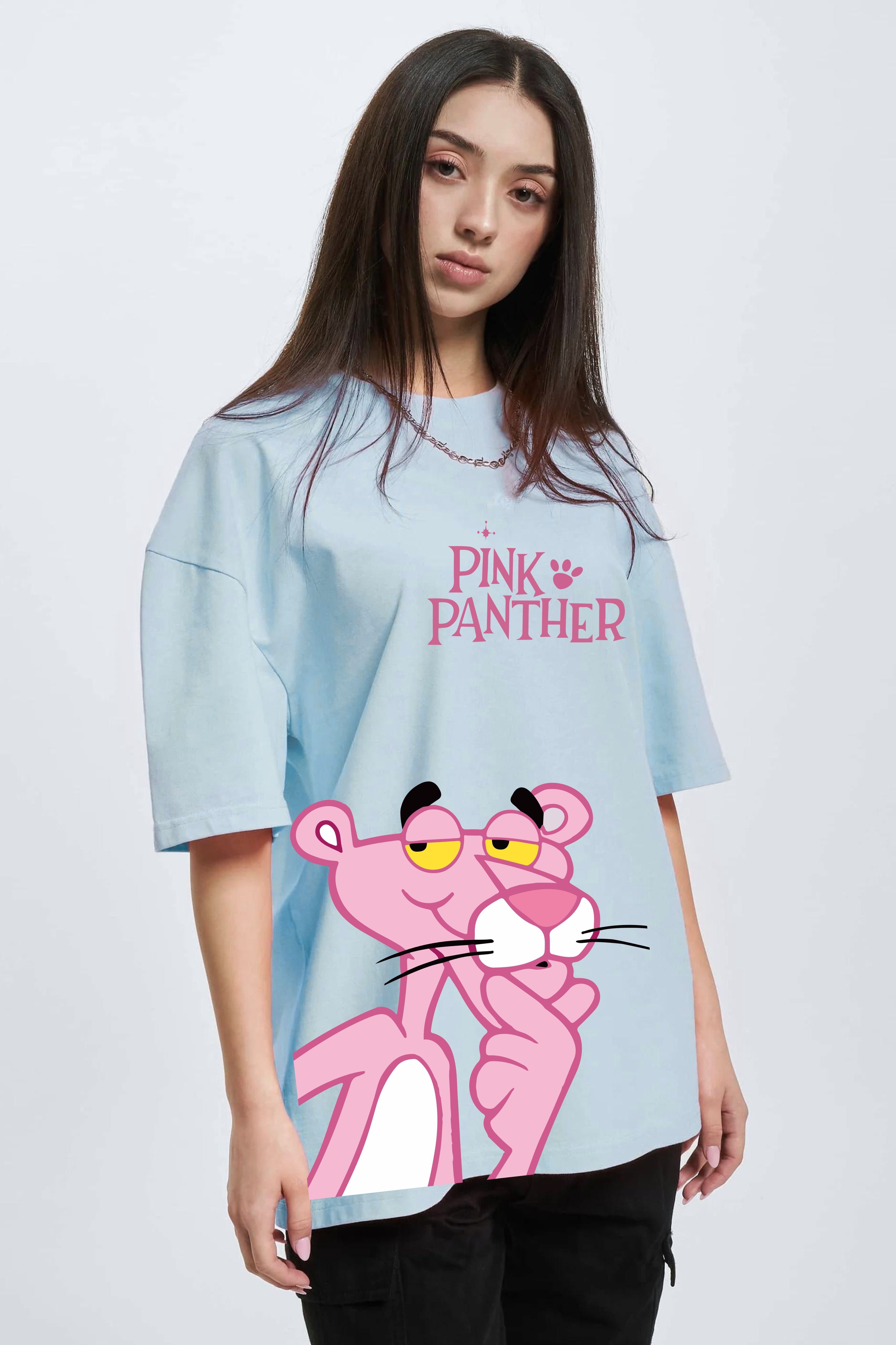 Cute Pink Panther Printed Tshirt for women