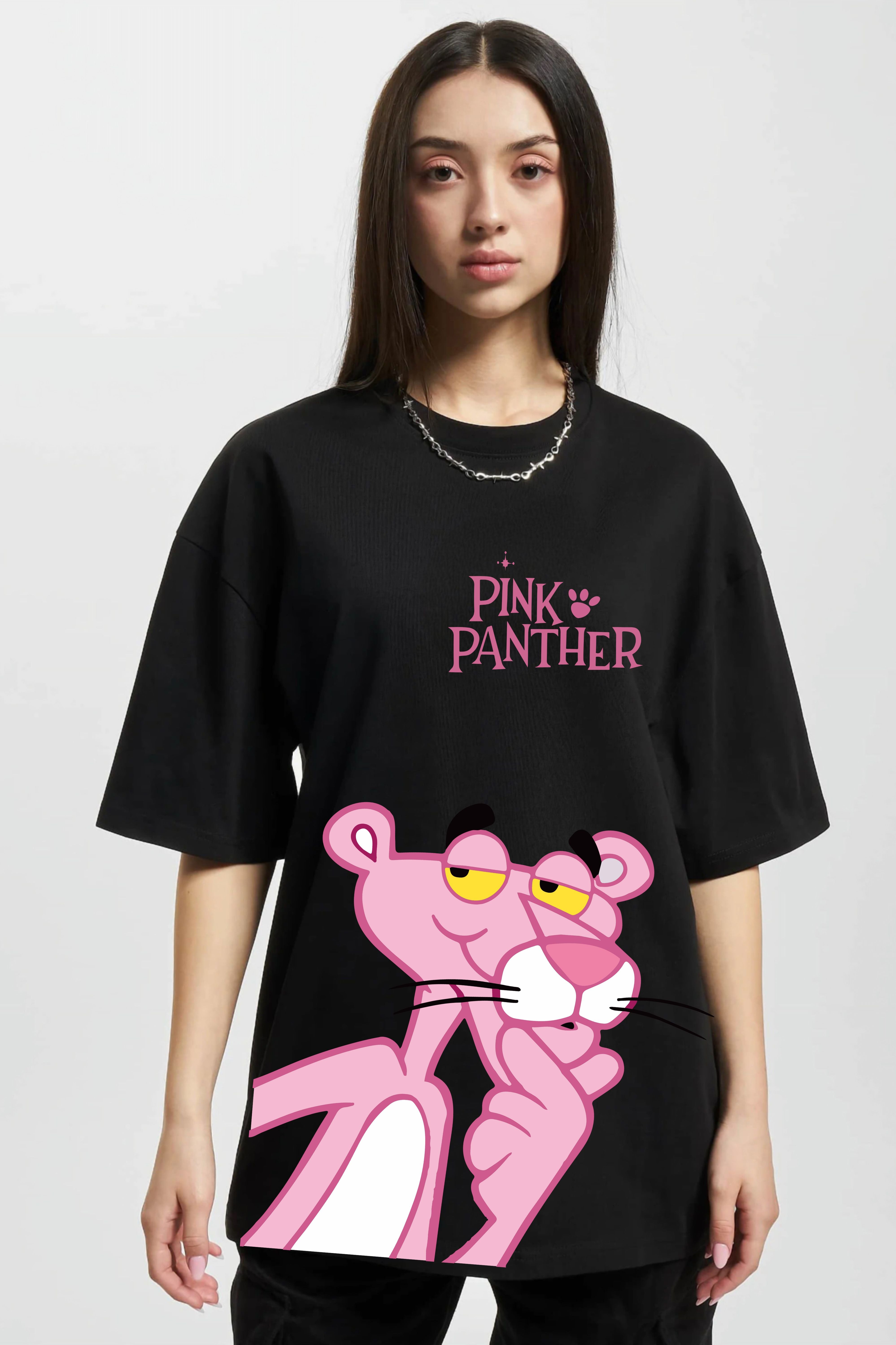 Cute Pink Panther Printed Tshirt for women