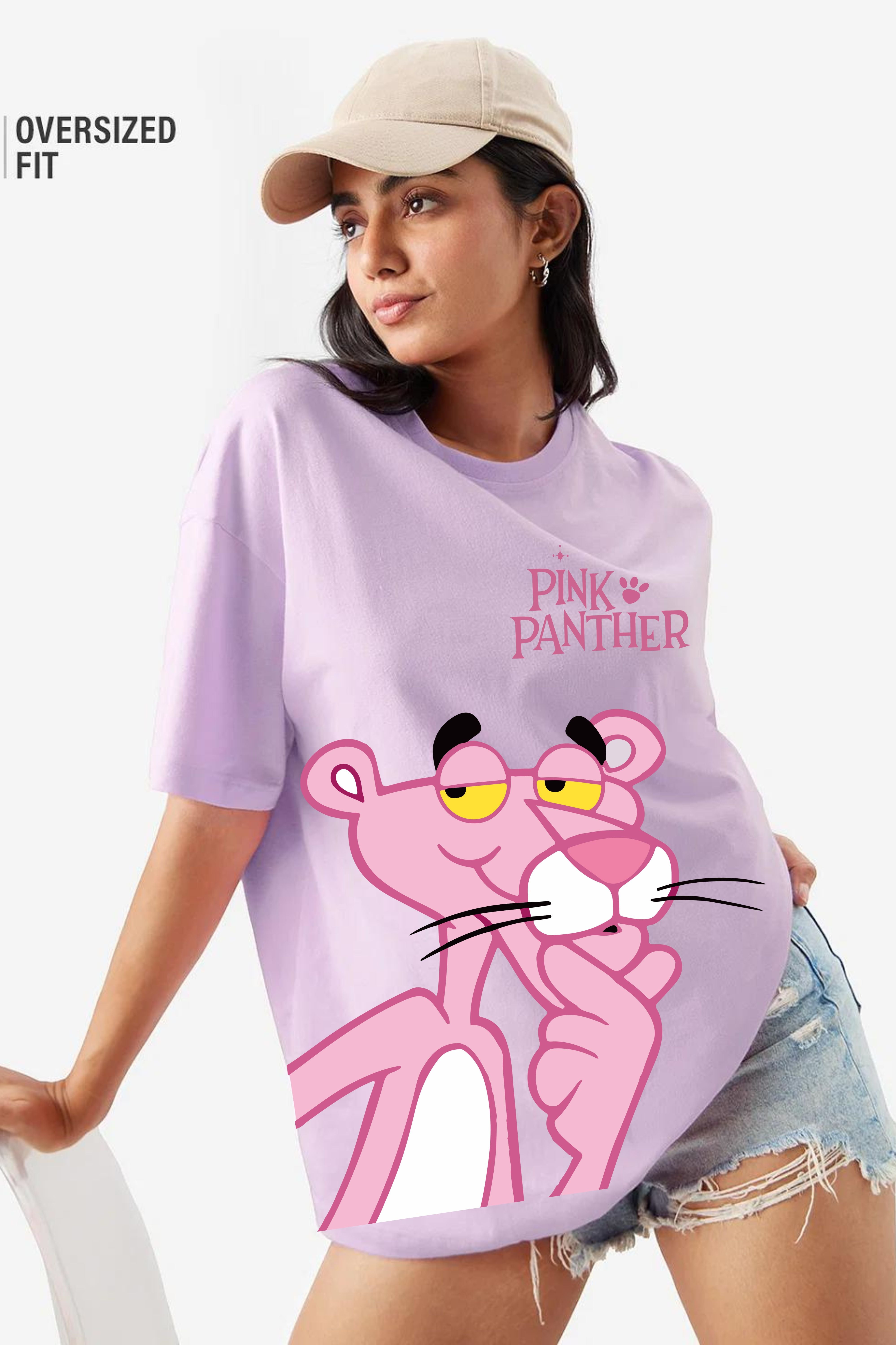 Cute Pink Panther Printed Tshirt for women