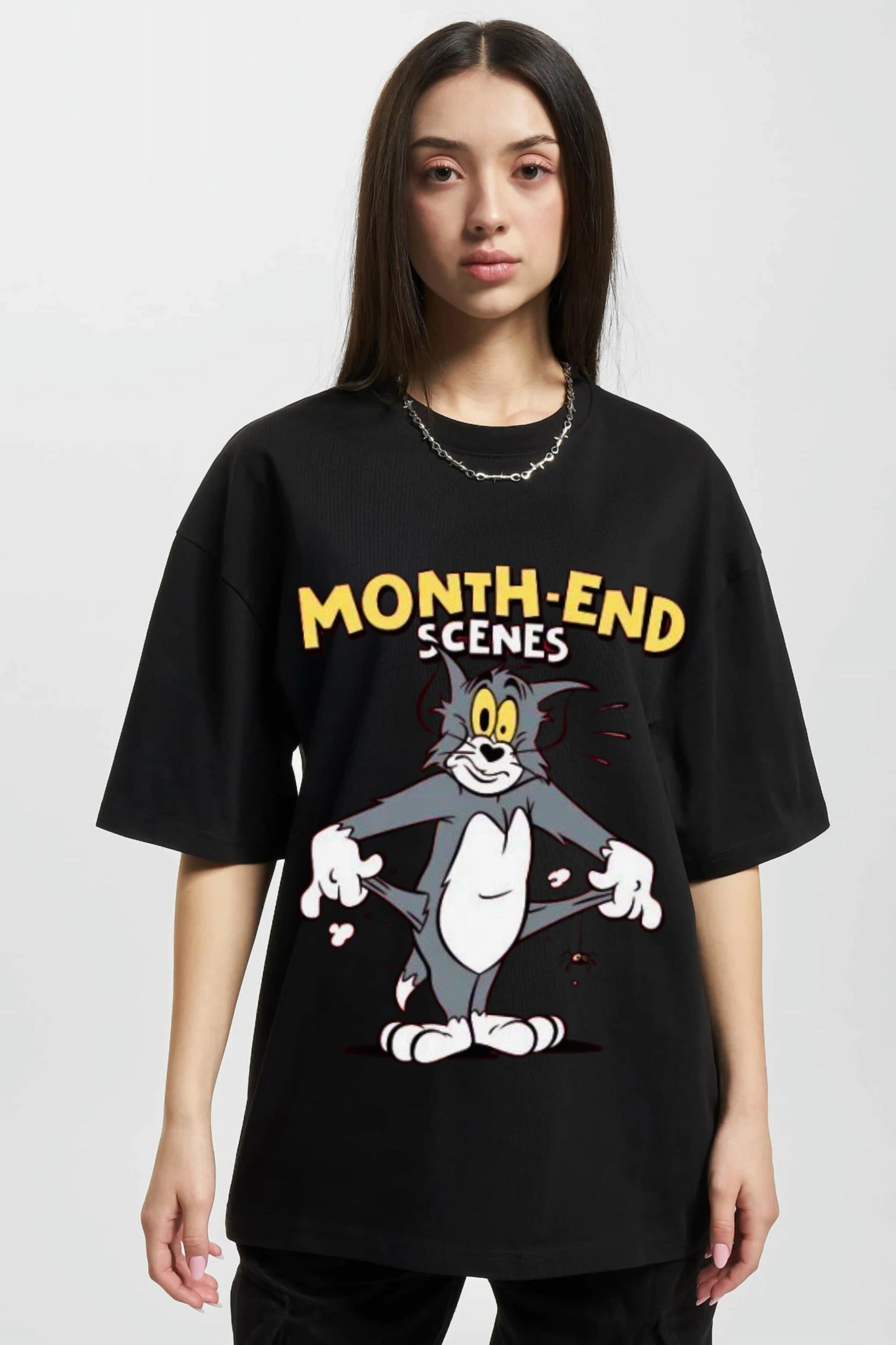 Cashless Oversize Printed Tee