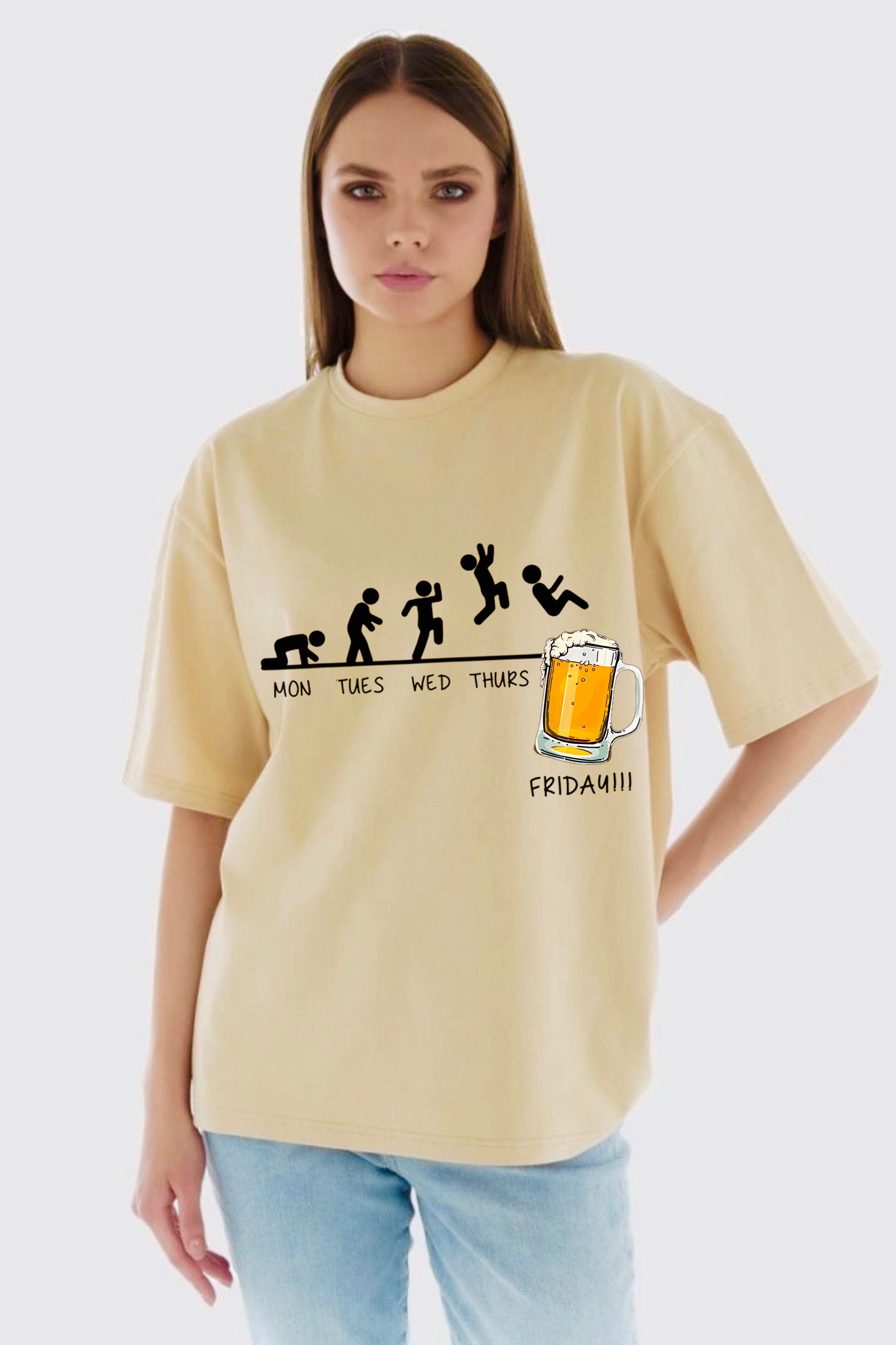 Friday chill mode on oversize t-shirt