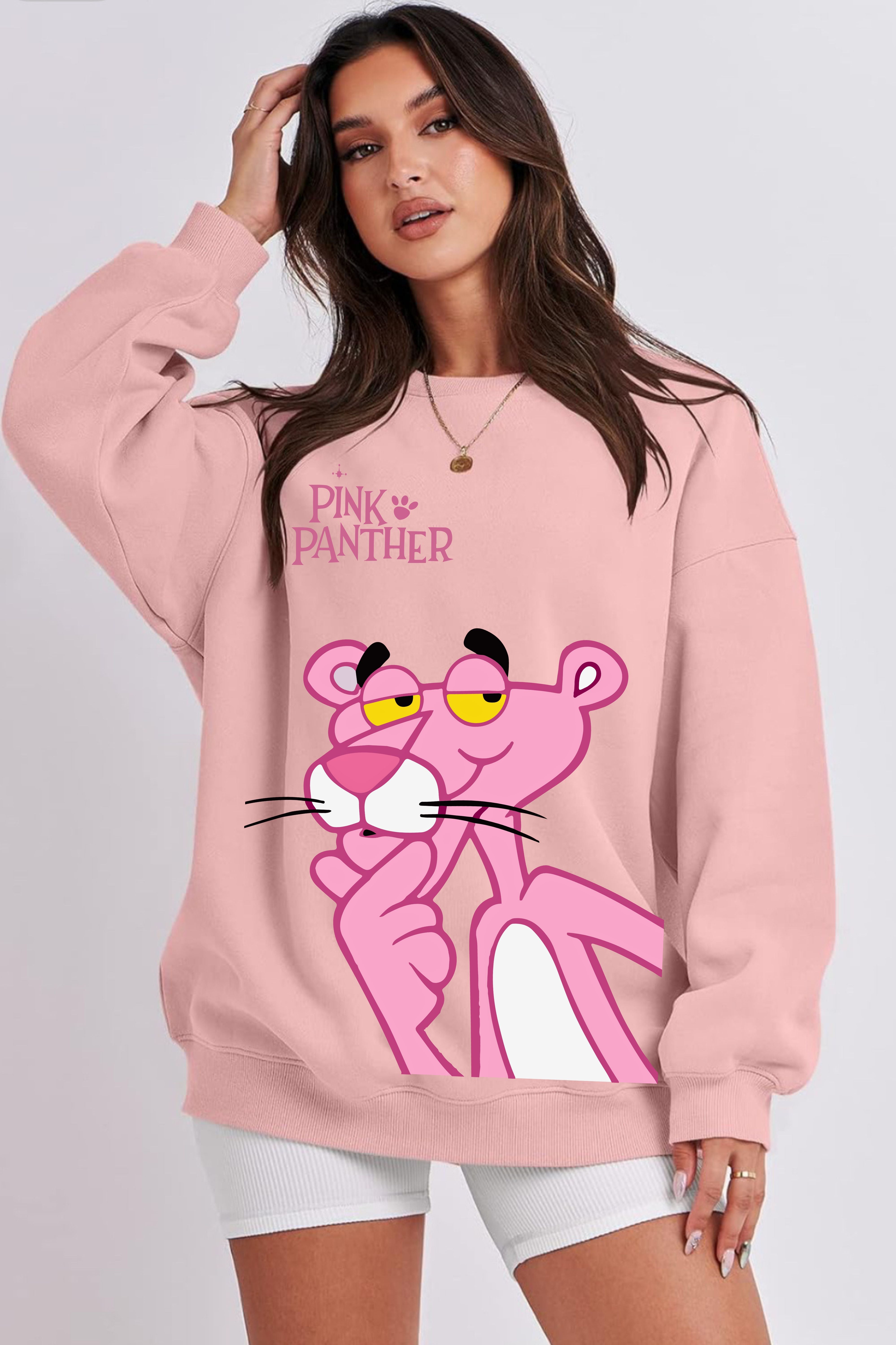 Cute Pink panther Sweatshirt for women Peach s