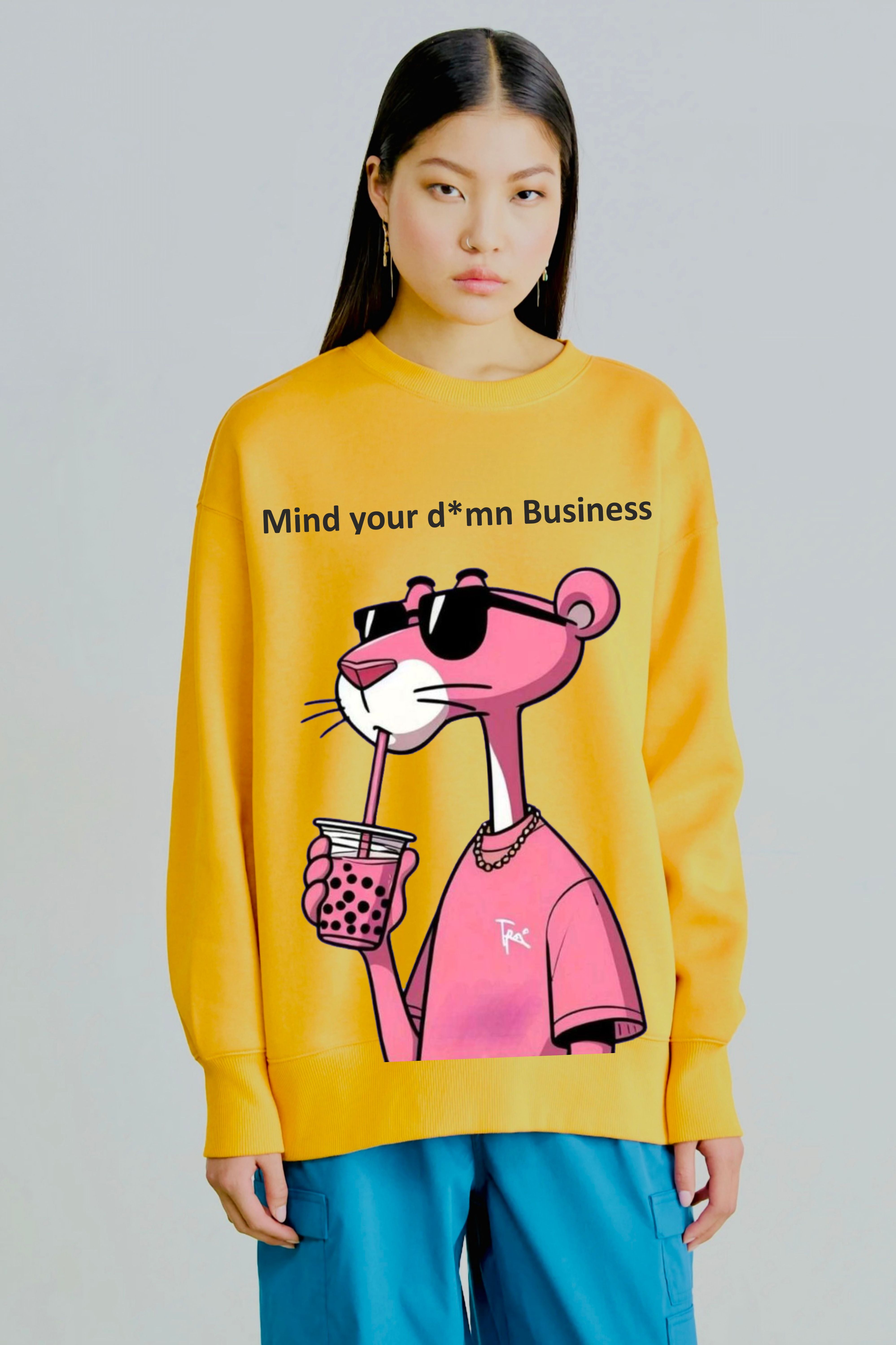 Pink Panther Oversize Sweatshirt yellow s - Main Image