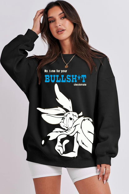 Checkmate Oversize Printed Sweatshirt