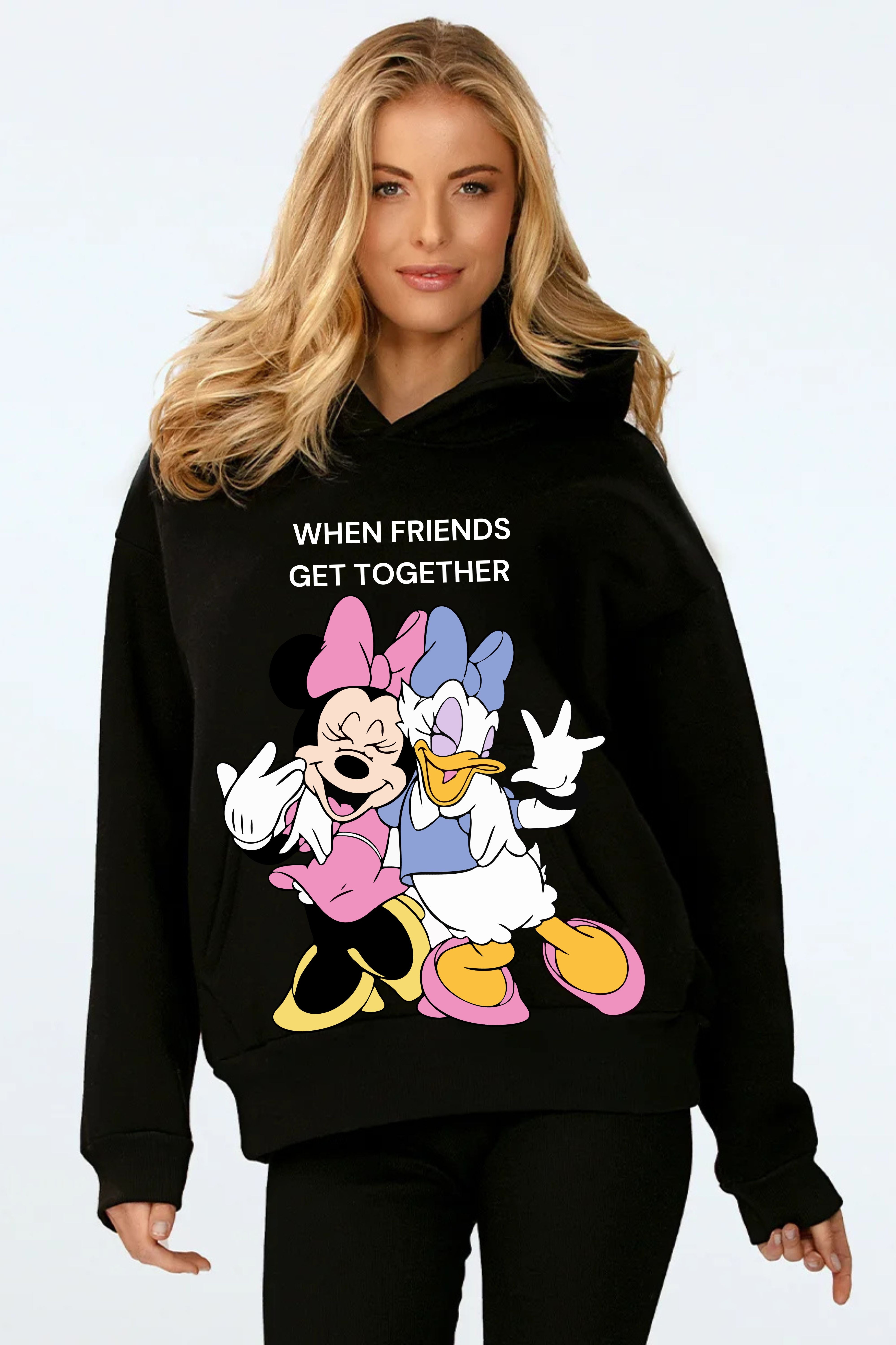 Friends Printed Oversize Hoodie
