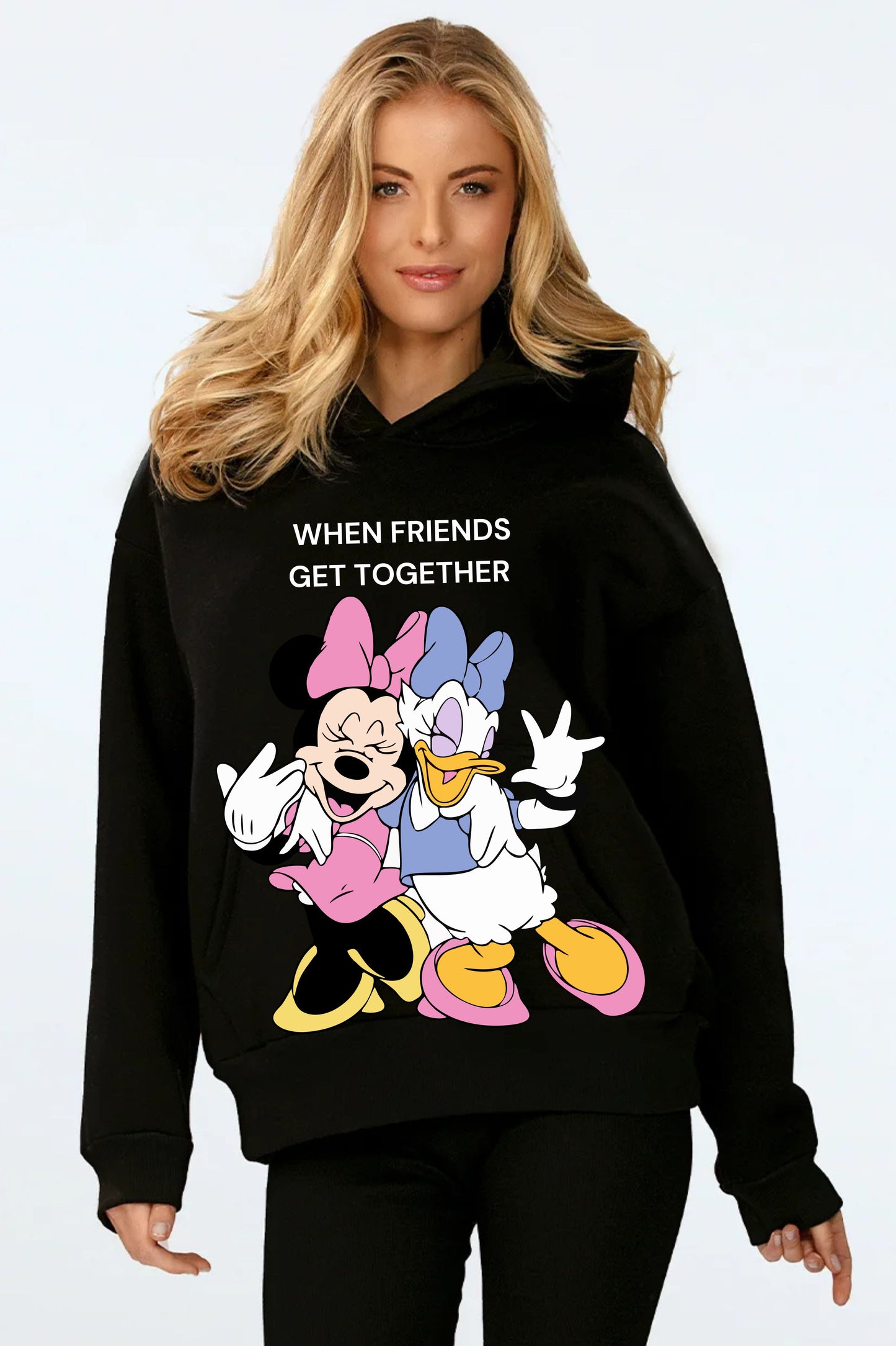 Friends Printed Oversize Hoodie