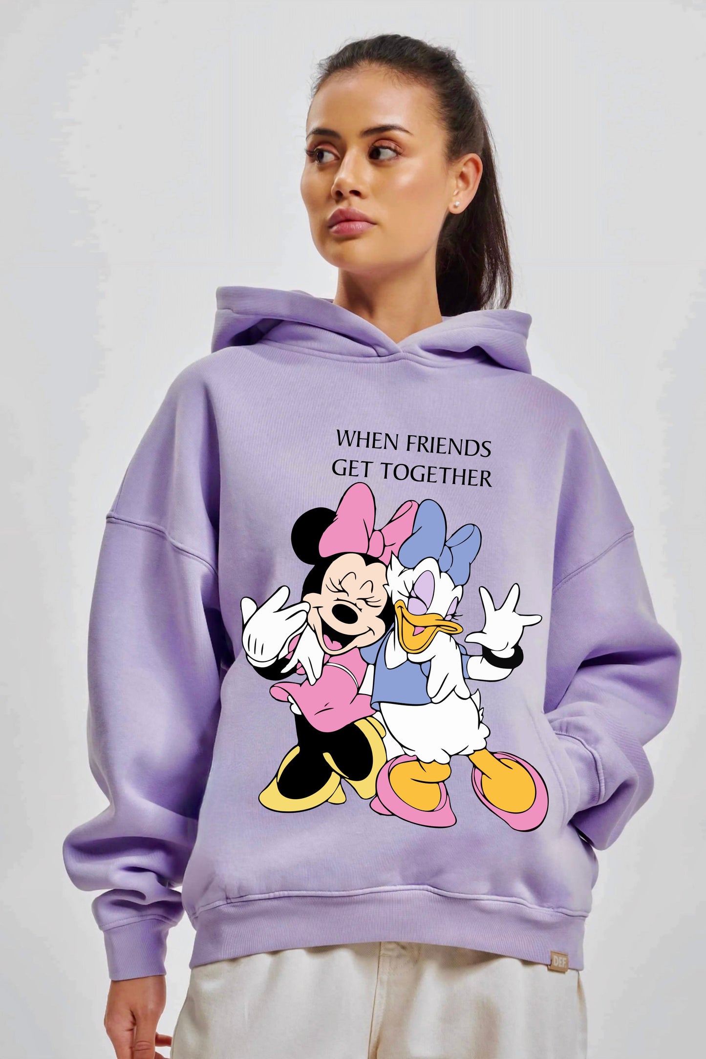Friends Printed Oversize Hoodie