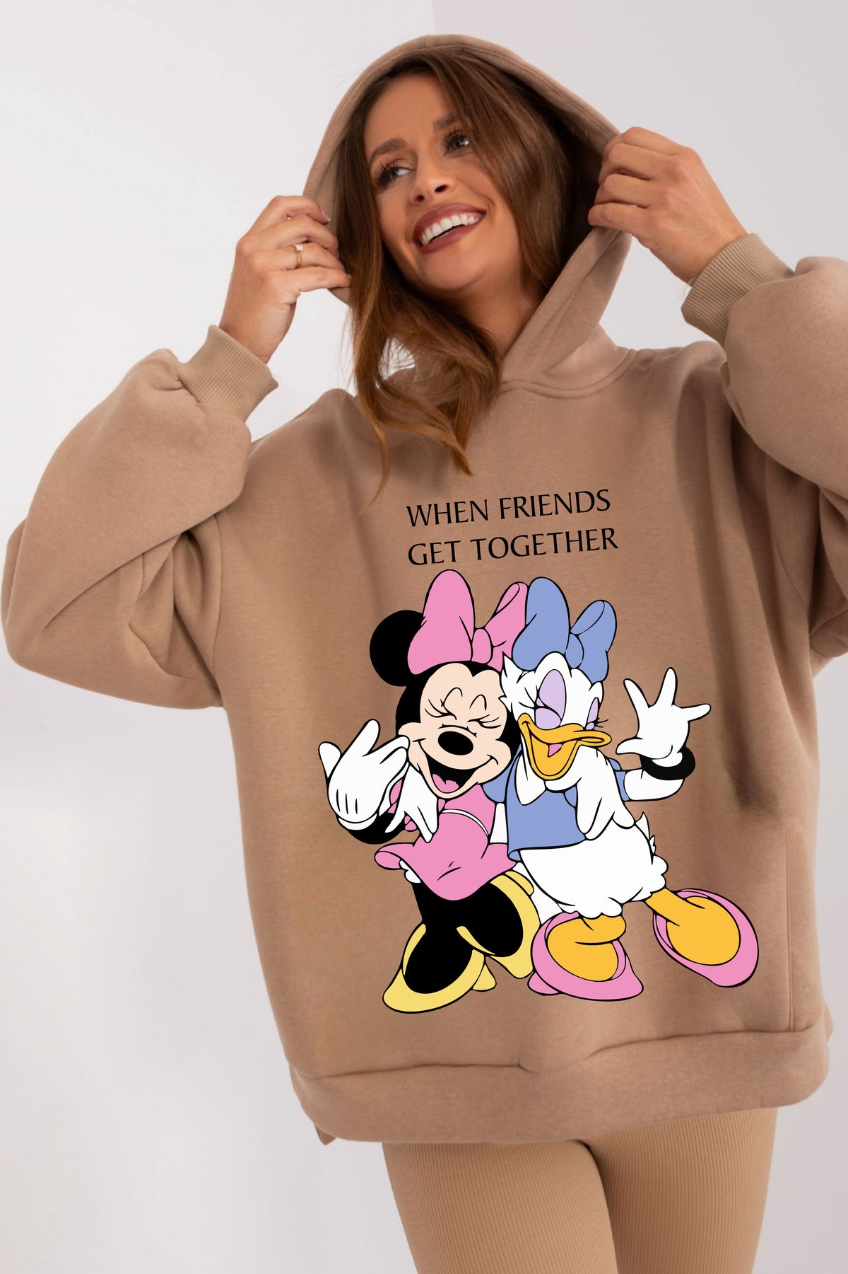 Friends Printed Oversize Hoodie