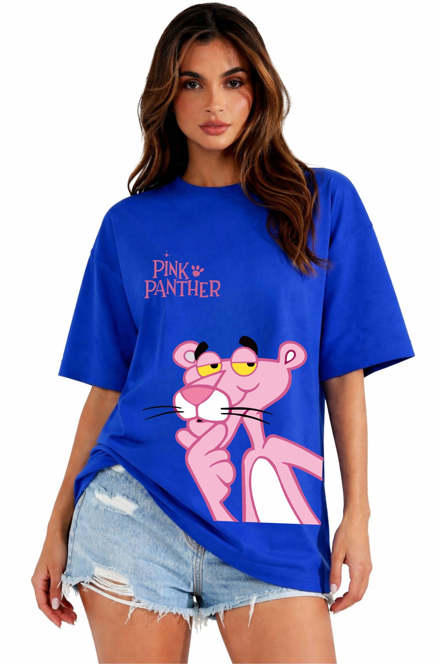 Cute Pink Panther Printed Tshirt for women
