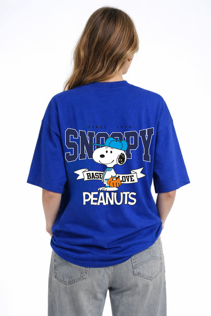 SNOOPY PRINTED OVERSIZE T-SHIRT