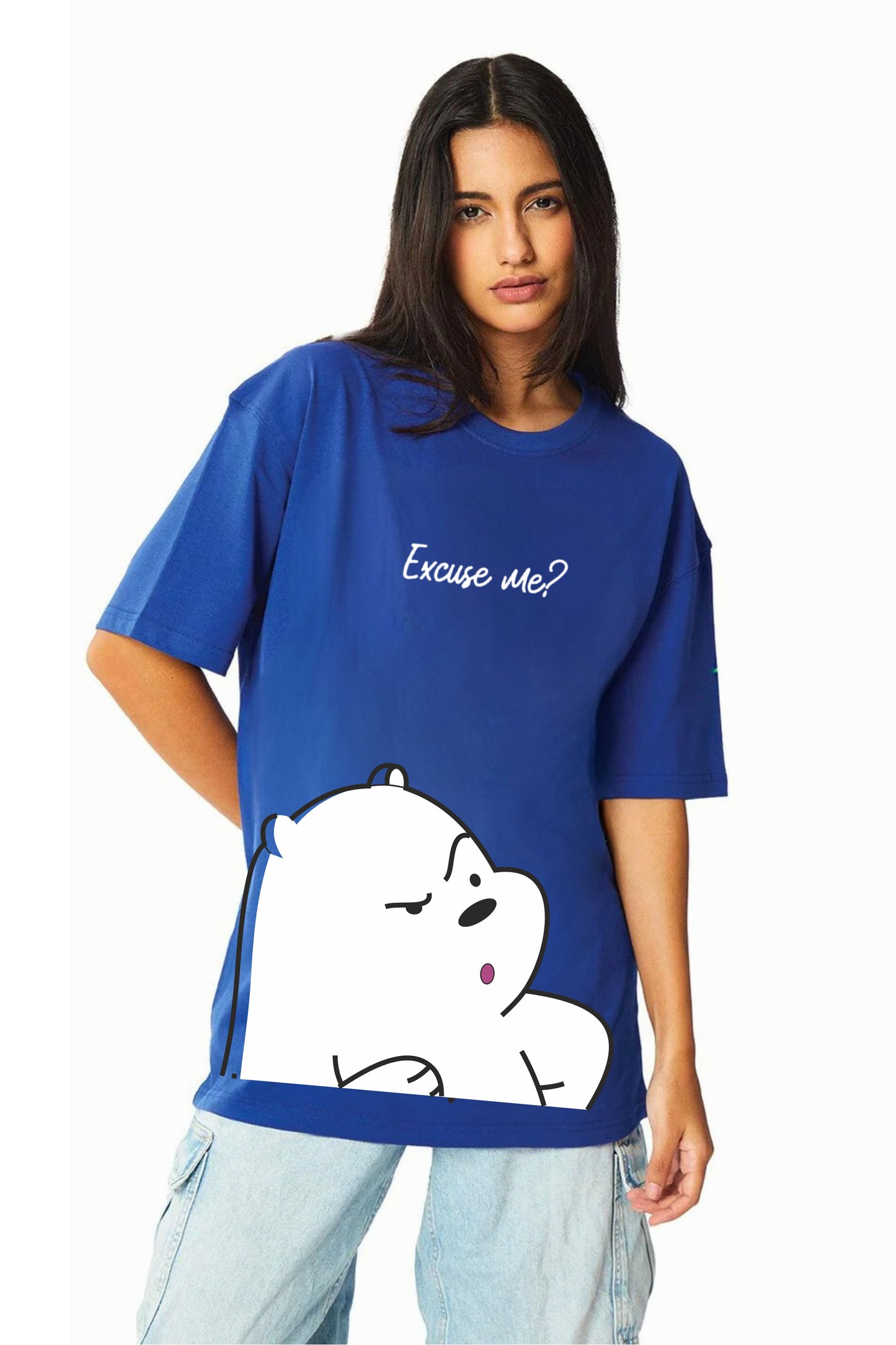 White Panda Oversize T-shirt for women