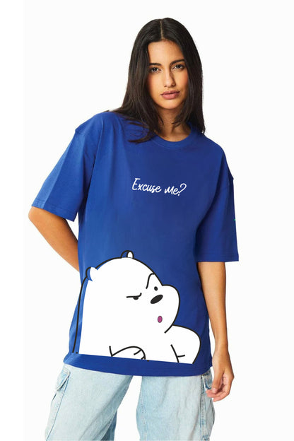 White Panda Oversize T-shirt for women