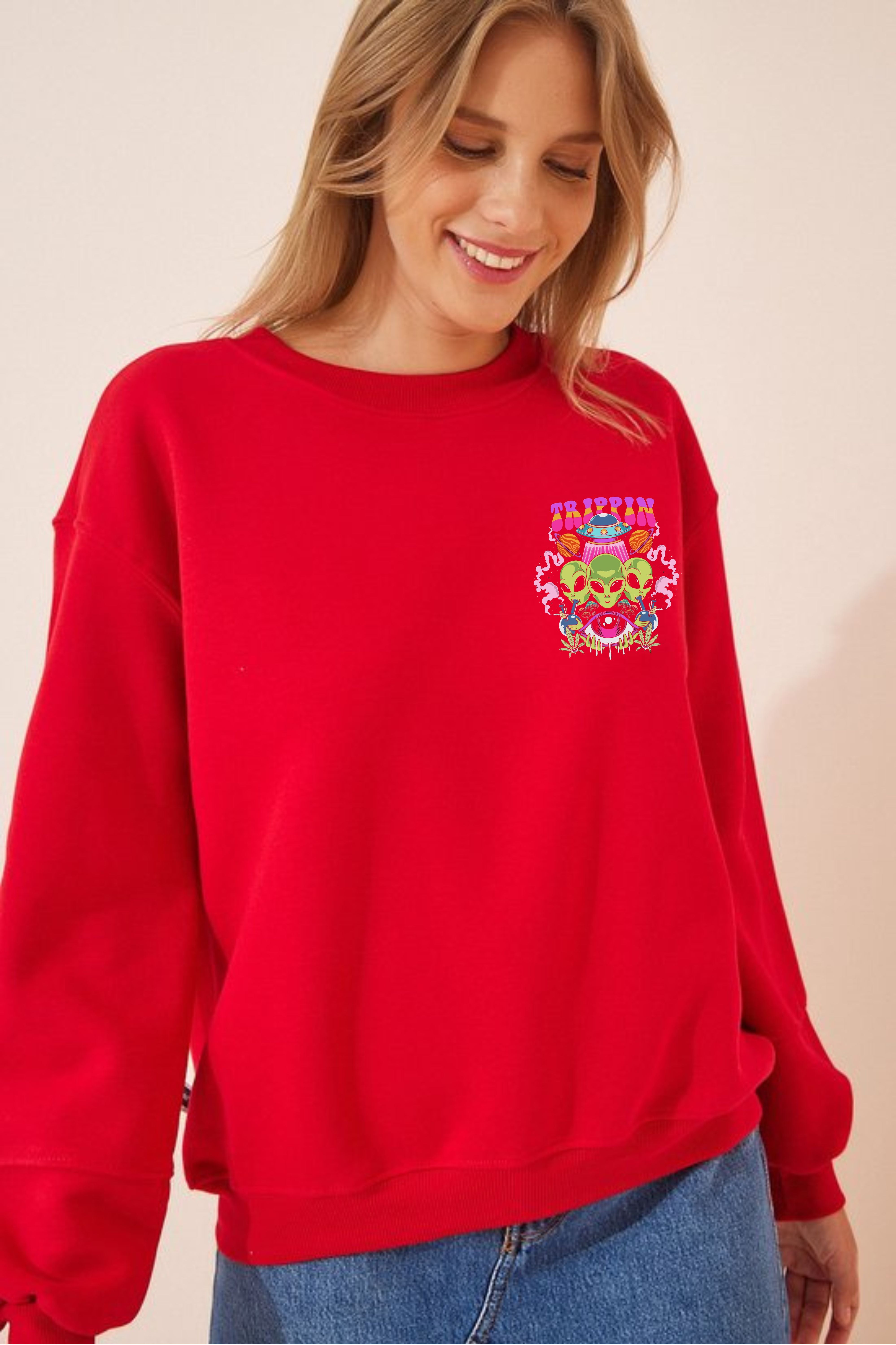 Trippin printed oversize sweatshirt