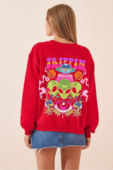 Trippin printed oversize sweatshirt
