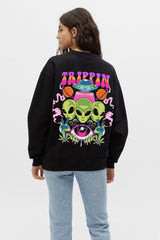Trippin printed oversize sweatshirt