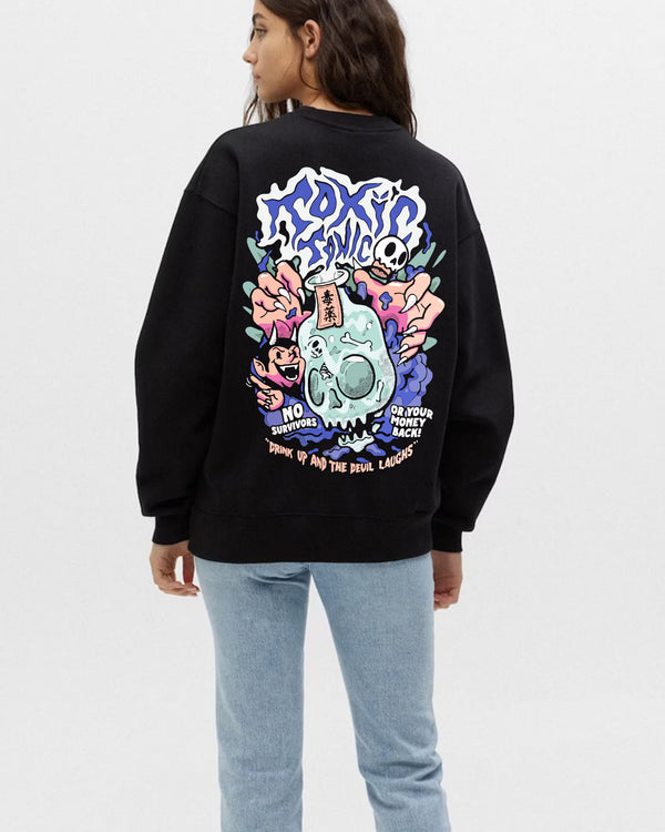 Toxic Printed Oversize Sweatshirt