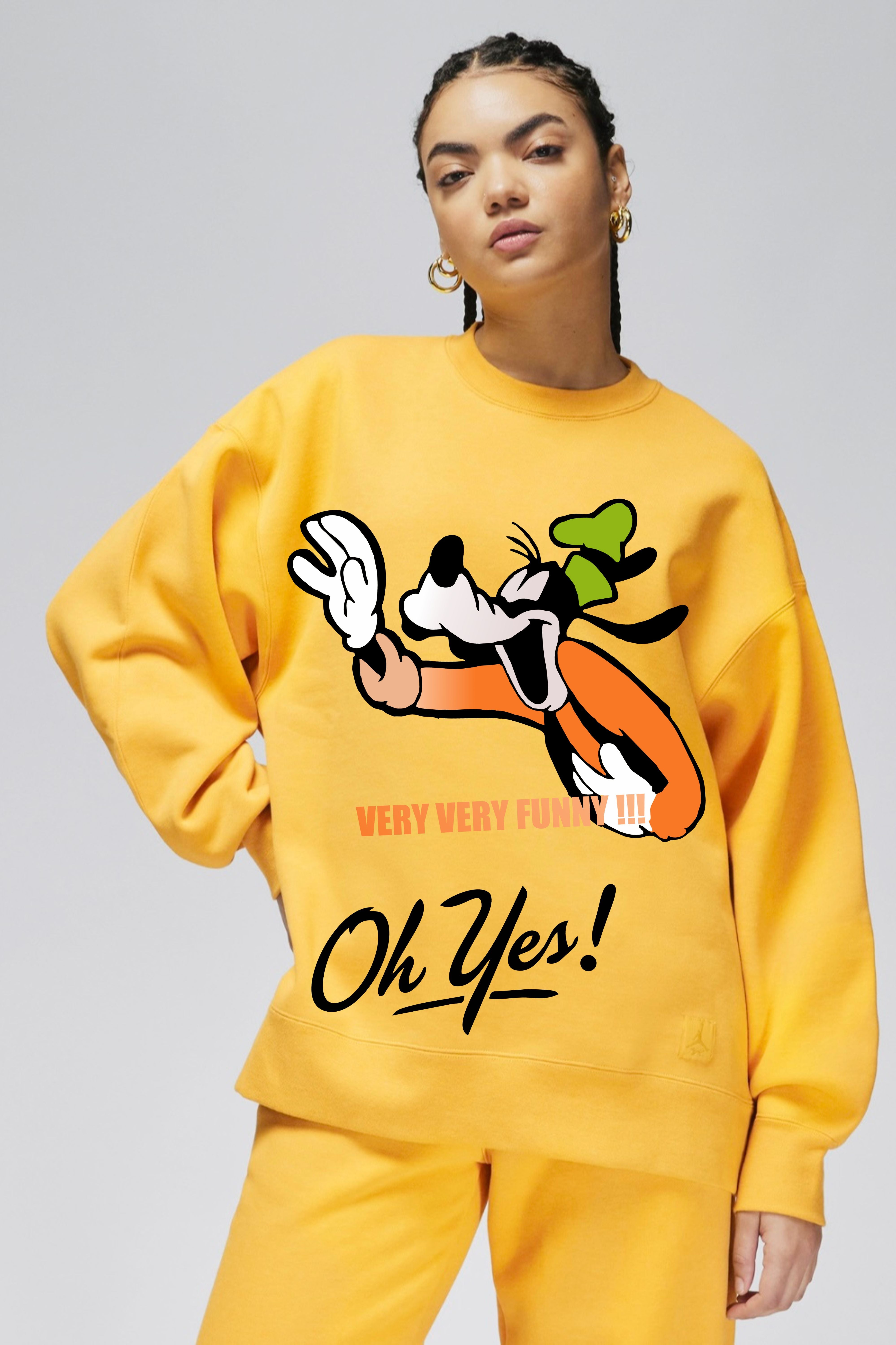 Funny You oversize Printed Sweatshirt
