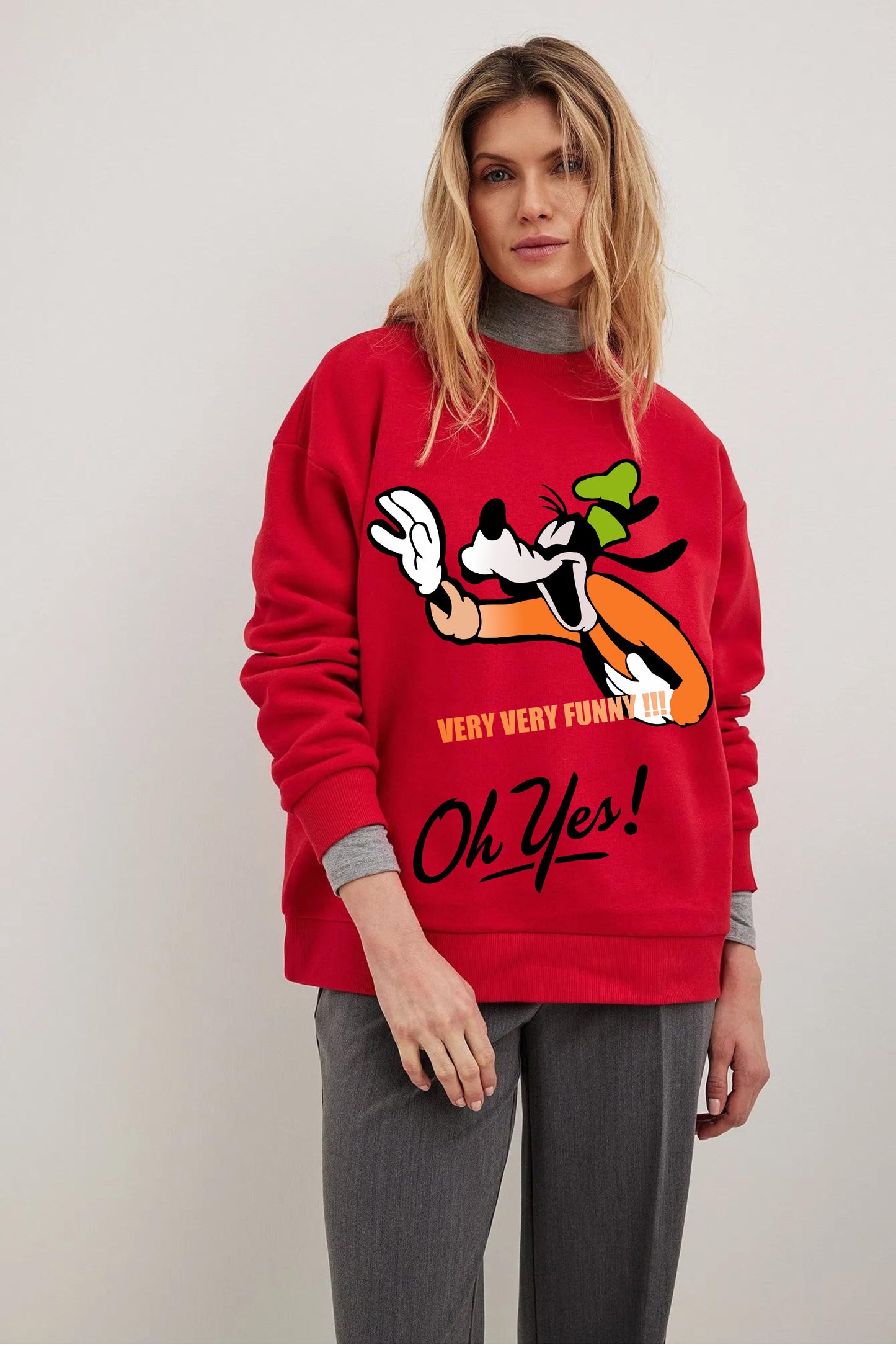 Funny You oversize Printed Sweatshirt