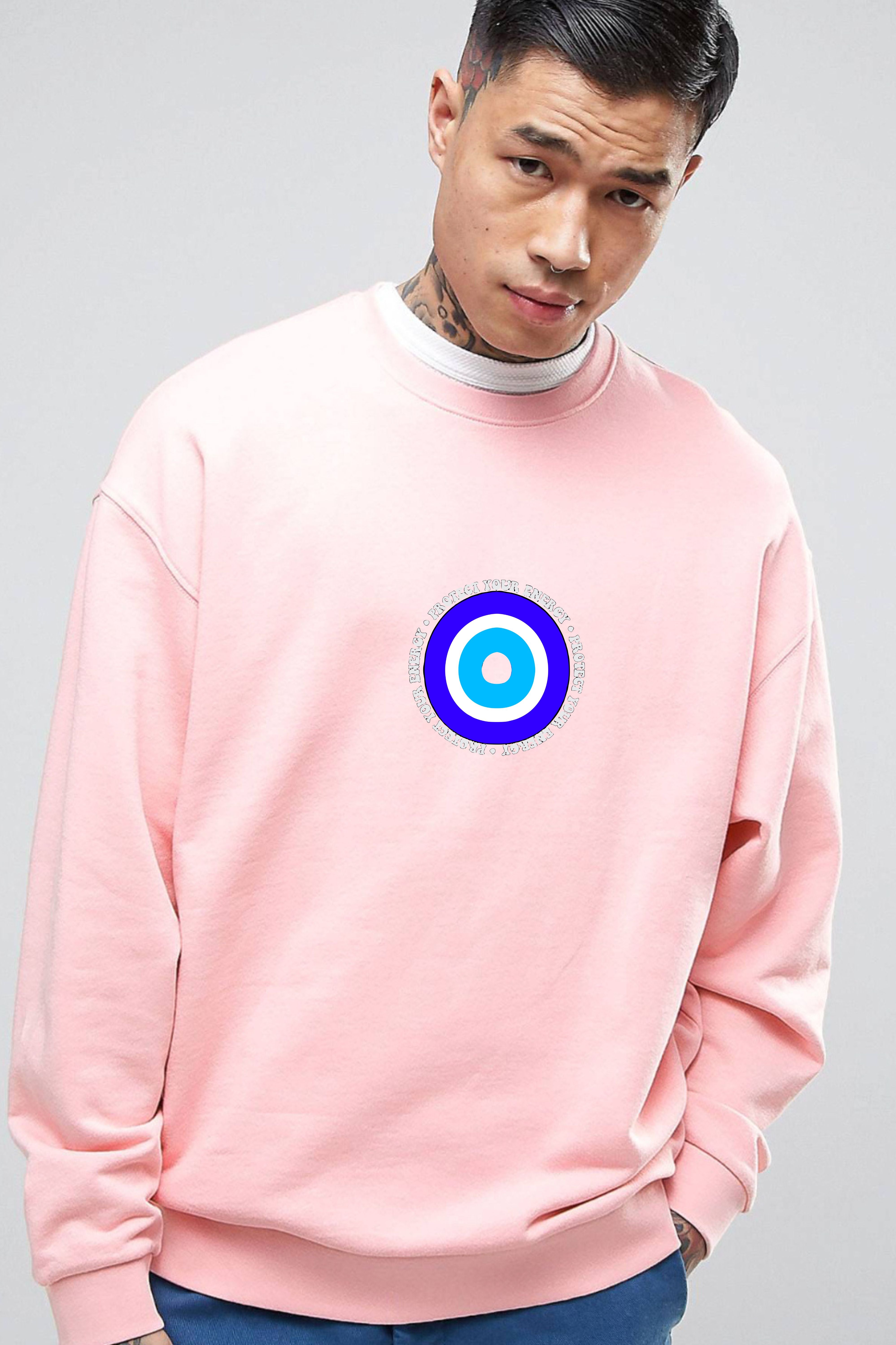 Evil eye printed oversize sweatshirt