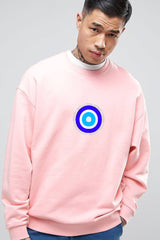 Evil eye printed oversize sweatshirt