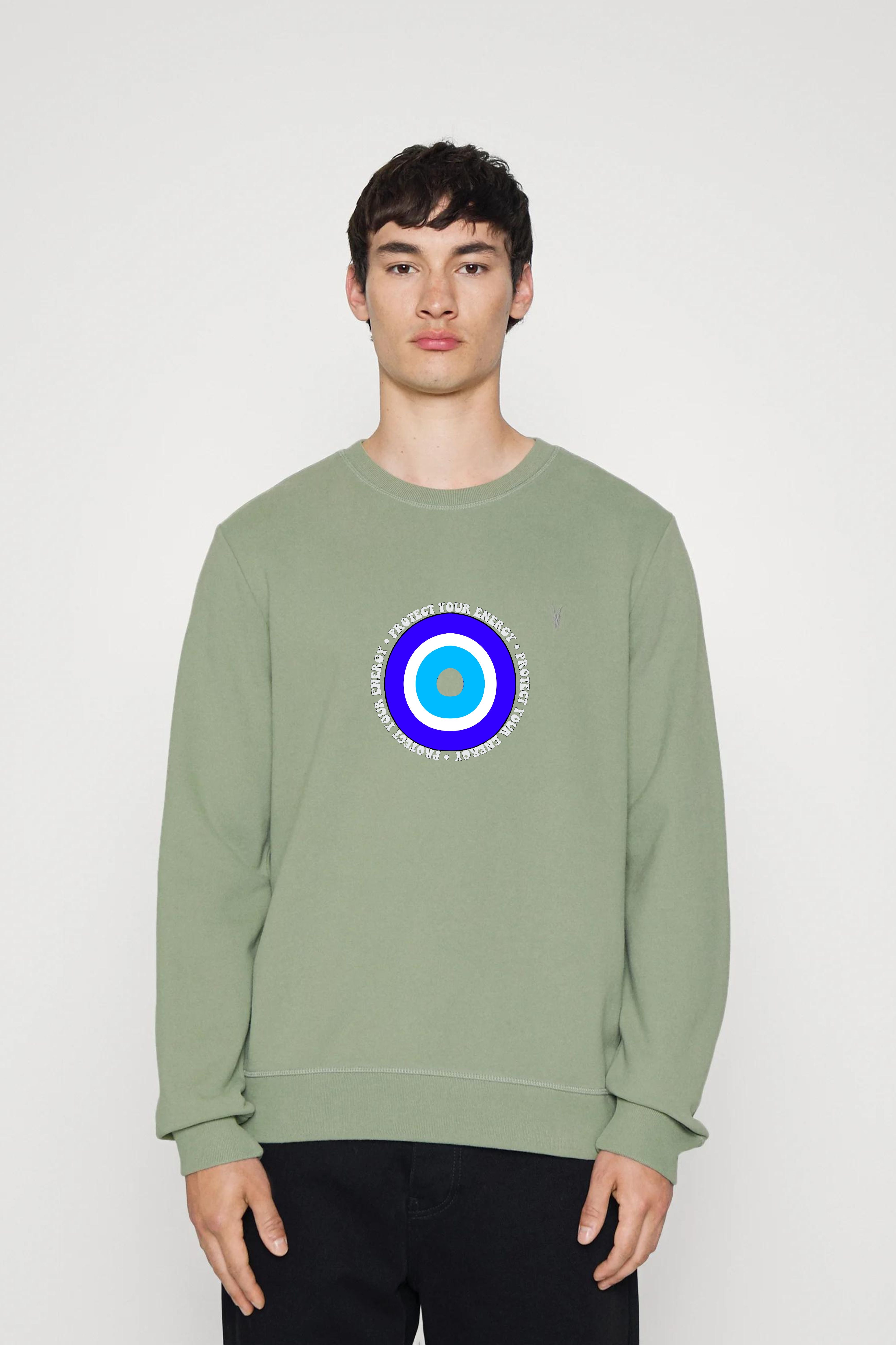 Evil eye printed oversize sweatshirt