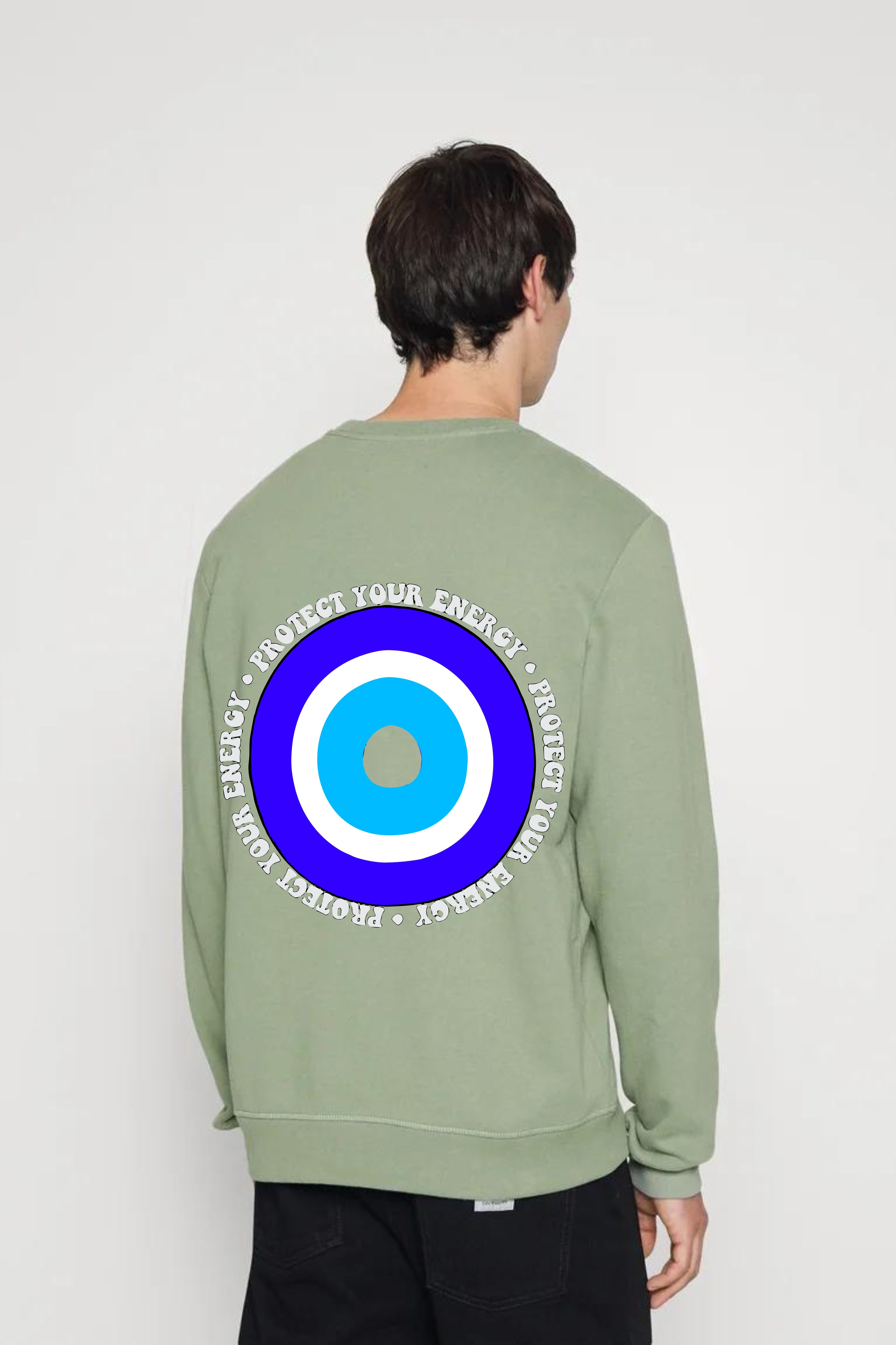 Evil eye printed oversize sweatshirt